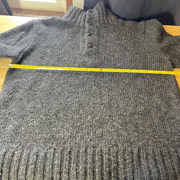 Polo Ralph Lauren Men's Dark Gray 4 Button Alpaca Wool Blend L Sweater Pullover - Picture 5 of 8